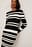 Ribbestrikket kjole med striper