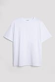 White Camiseta de algodón orgánico con cuello redondo