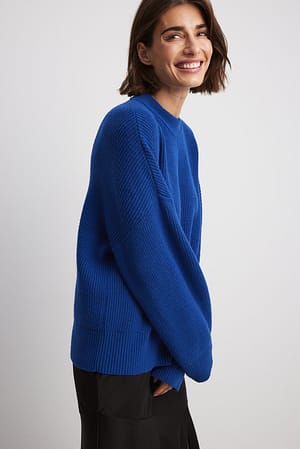 Cobolt Round Neck Knitted Sweater