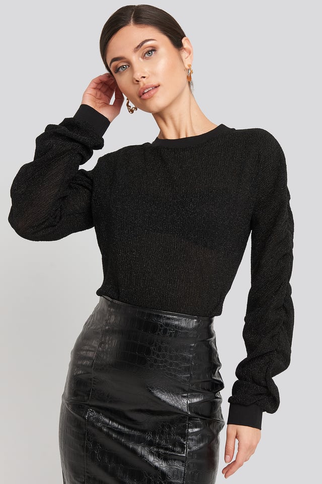 Elina Lurex Sweater Black