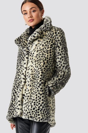 Leopard Płaszcz Dot Fur