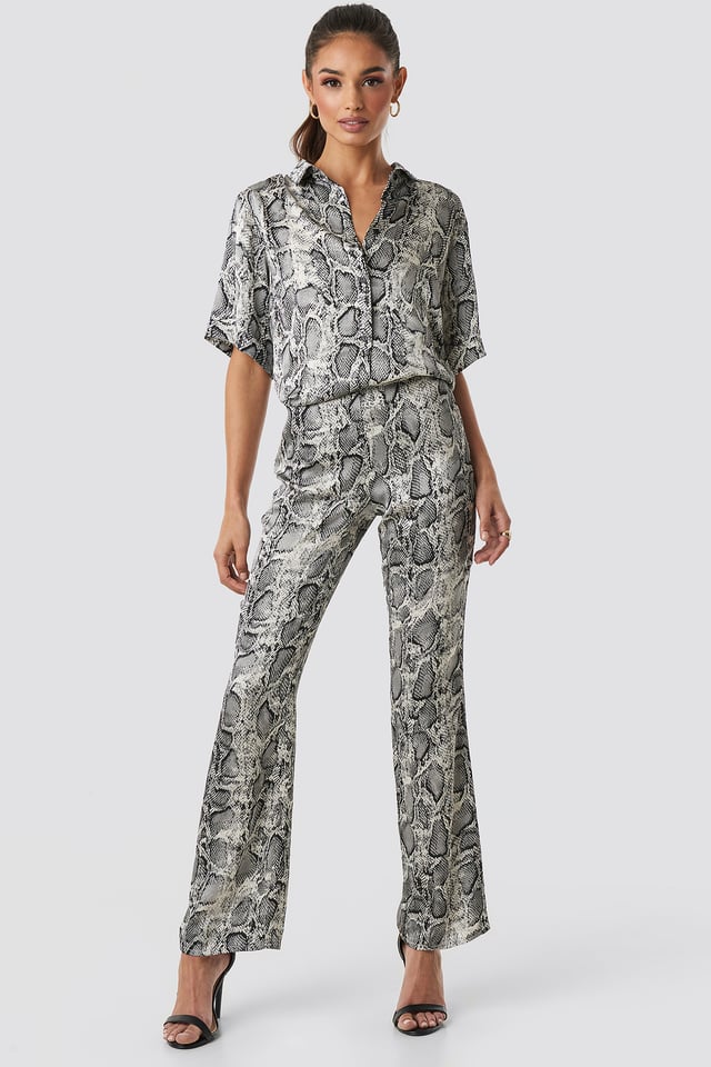 Lea Snake Pant Grey Comb