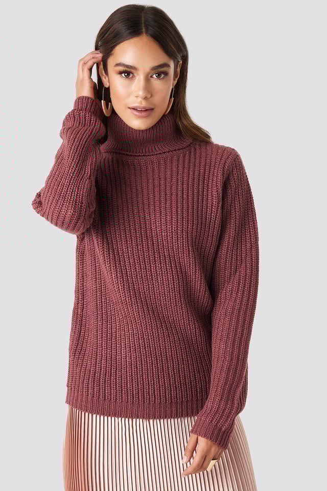 Tinelle Rollneck Knit Old Rose