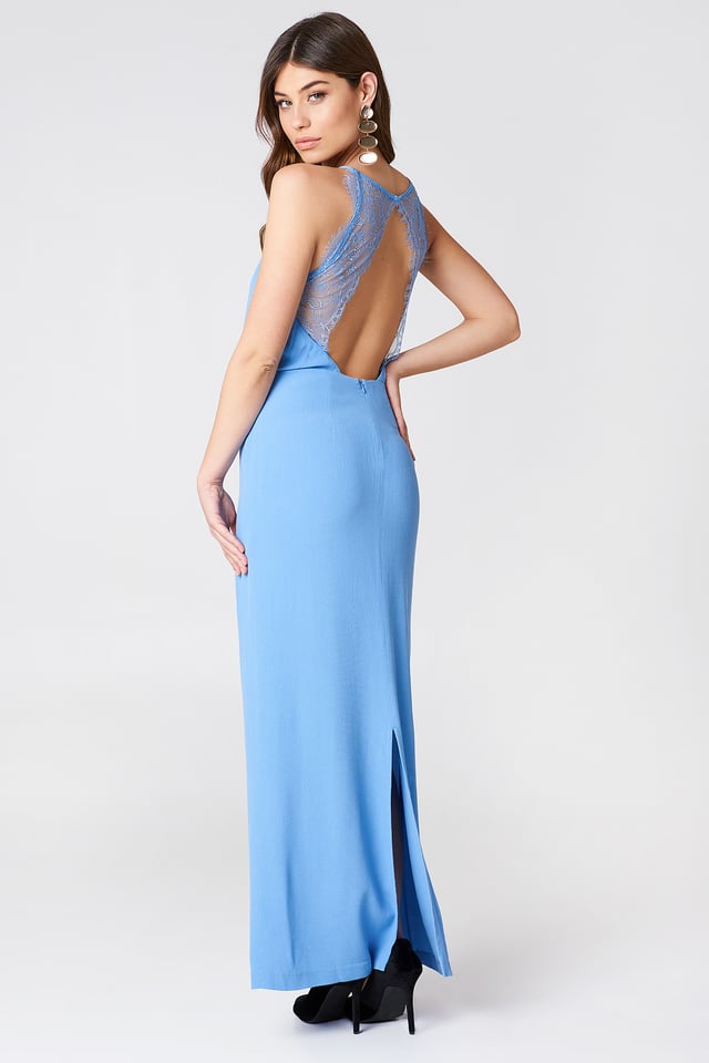 Willow Dress Long Silver Lake Blue