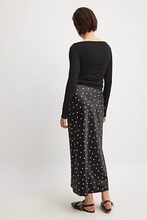 KLD Peach Satin Midi Skirt main image 1