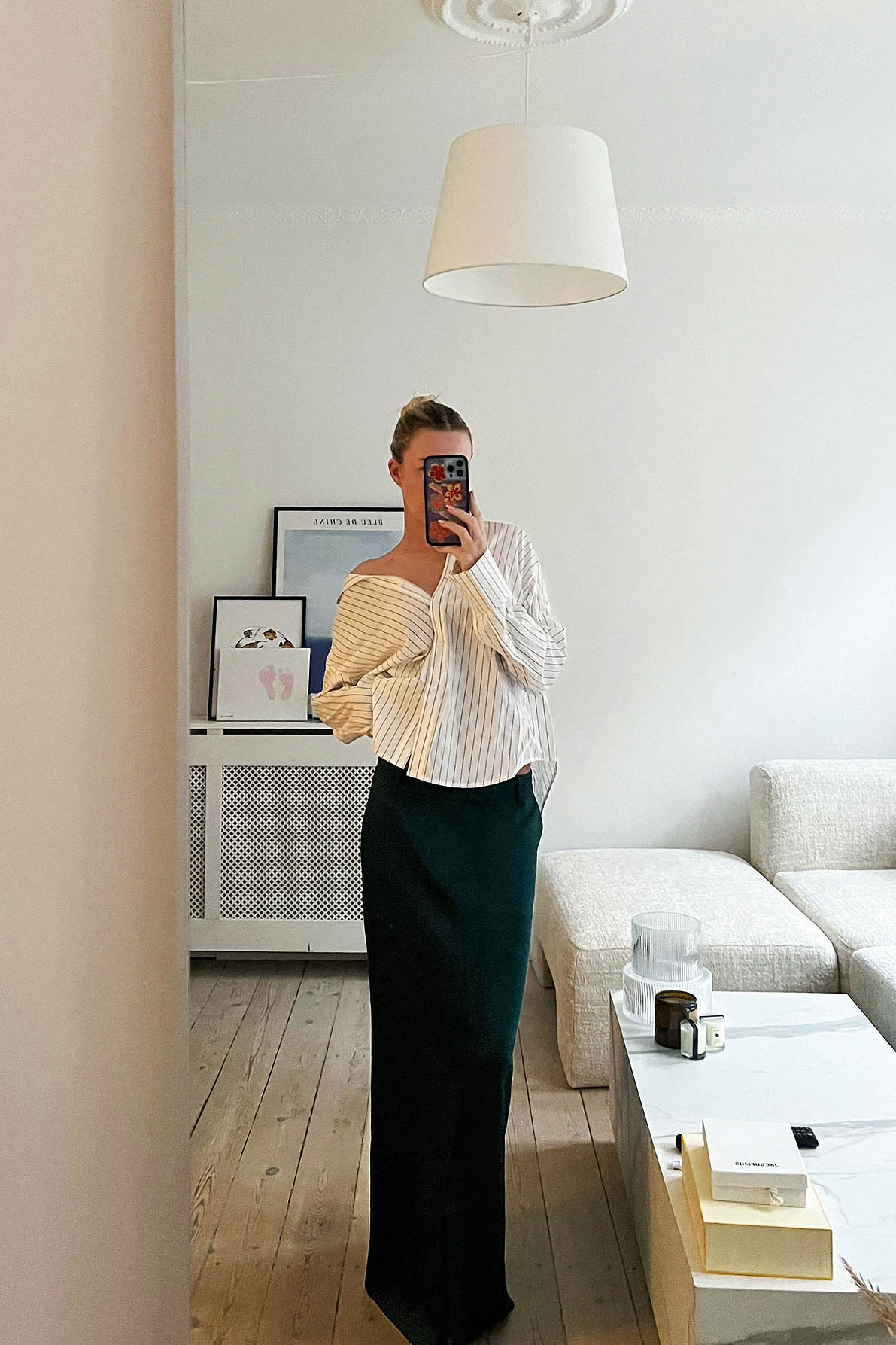 Jupe Droite Electre En Lin & Viscose - Taille L (42) - Bleu Pervenche - Printemps/Été - Occasion Très Bon état