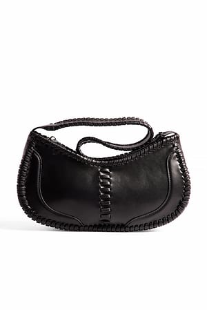 Black Seam Detail Shoulder Bag
