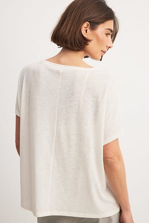 Offwhite Sheer Kimono Sleeve T-shirt