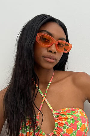 Orange Połyskujące okulary przeciwsłoneczne