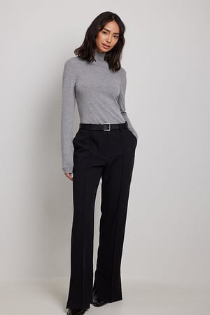 Black Pantalones tailor fit con apertura lateral