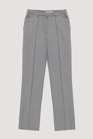 Side Slit Tailored Pants Grey | NA-KD