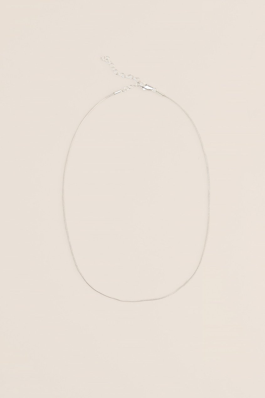 Accessoires Colliers | Tour de cou avec chaîne en maille serpent en plaqué argent - TW70046