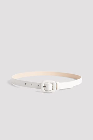 Offwhite Slim Covered Buckle Belt