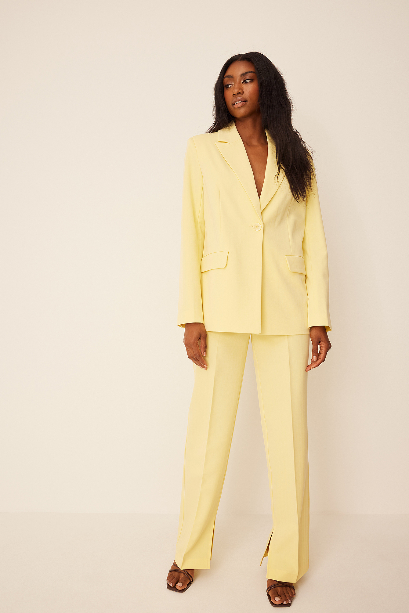 Buy LIROSE Mihira Yellow Crop Top with Pants & Jacket (Set of 3) online