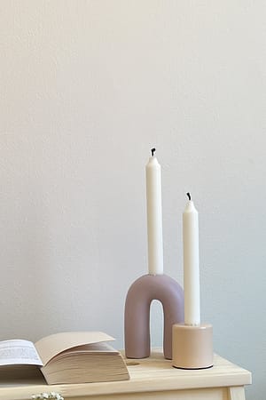 Beige Small Candle Holder