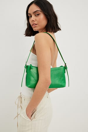 Green Snake Baguette Bag