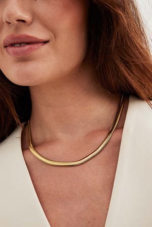 Gold Collar de serpiente bañado en oro reciclado