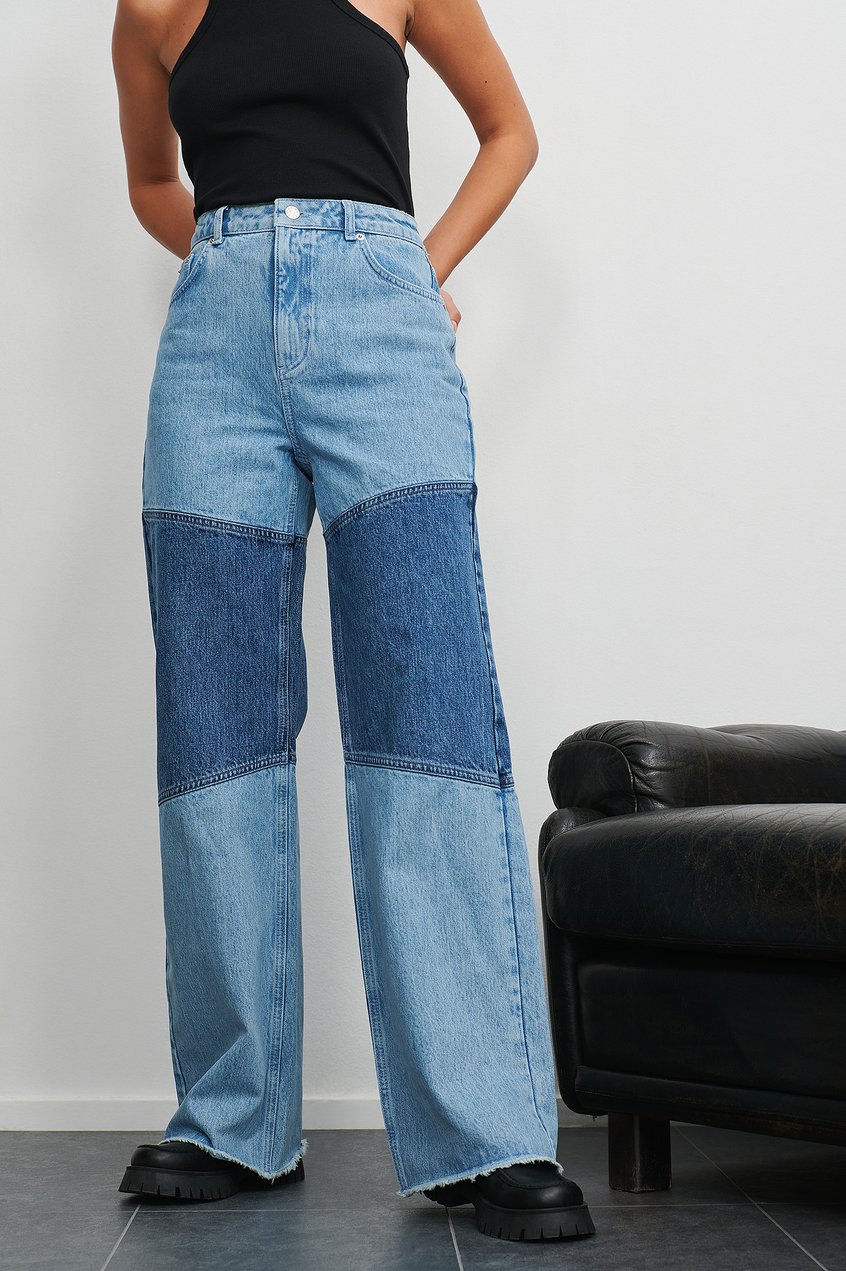 Jeans High Waisted Jeans | Jeans mit weiten Beinen - LE74246
