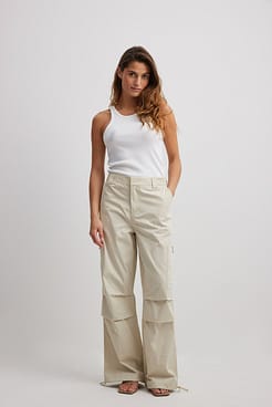 Cotton Drawstring Cargo Pants Outfit