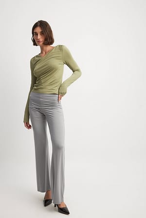 Soft Line Draped Top Outfit