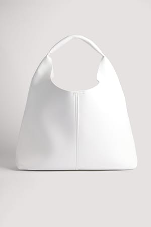 Offwhite Tote bag maleável triangular