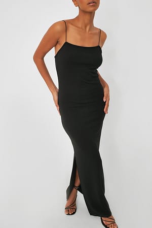 Black Sukienka z cienkimi ramiączkami
