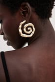 Gold Spiral Earring