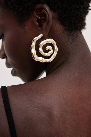 Gold Spiral Earring