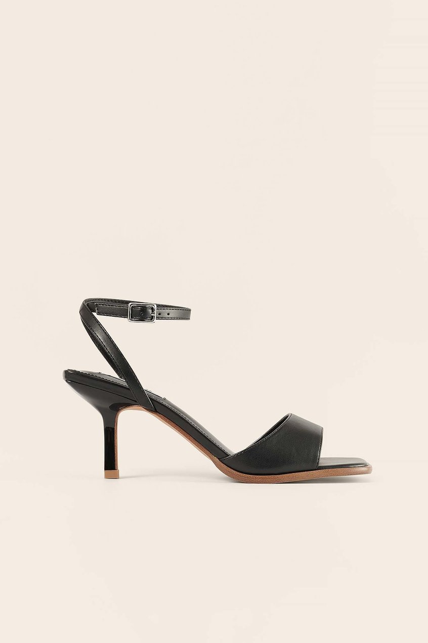 Zapatos Heeled Sandals | Squared Toe Ankle Strap Heels - ZR80466