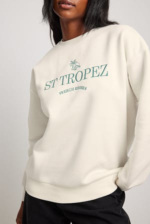Offwhite St Tropez City Print Sweatshirt