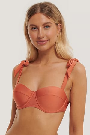 Orange Aino Rossi Tied Bikini Top