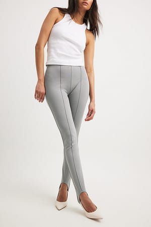 Grey Stirrup Pants