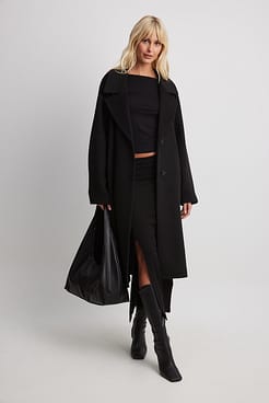 Slit Jersey Midi Skirt Outfit