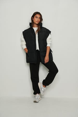 Recycled Belted Padded Vest Outfit