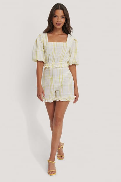 Seersucker Demi Top