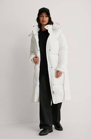 Long Belted Puffer Jacket