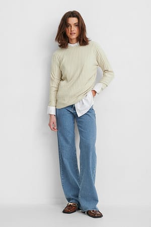 Basic Soft Roundneck Sweater Outfit.