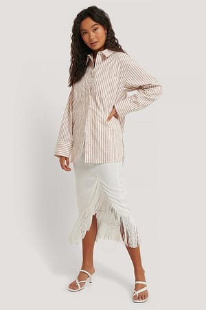 Oversized Cotton Pocket Shirt Outfit.