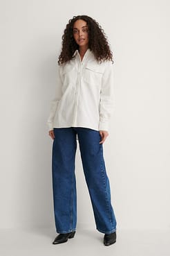 Oversized Corduroy Shirt Outfit.