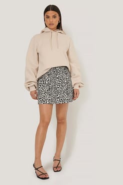 Leopard Print Mini Skirt Outfit.