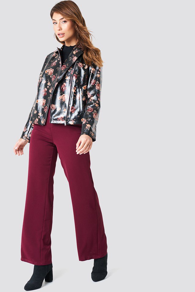 Floral Cropped Jacket Outfit