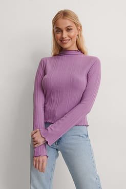 High Neck Babylock Rib Top Outfit.
