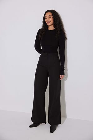 Wide Woven Trousers Outfit