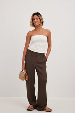 Relaxed Mid Waist Trousers Outfit