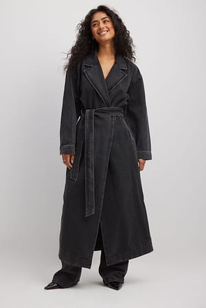 Denim Maxi Coat Outfit