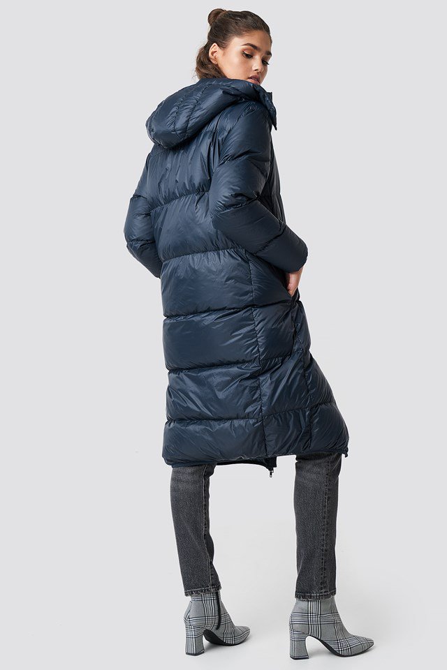 Keep Warm Long Padded Jacket Outfit