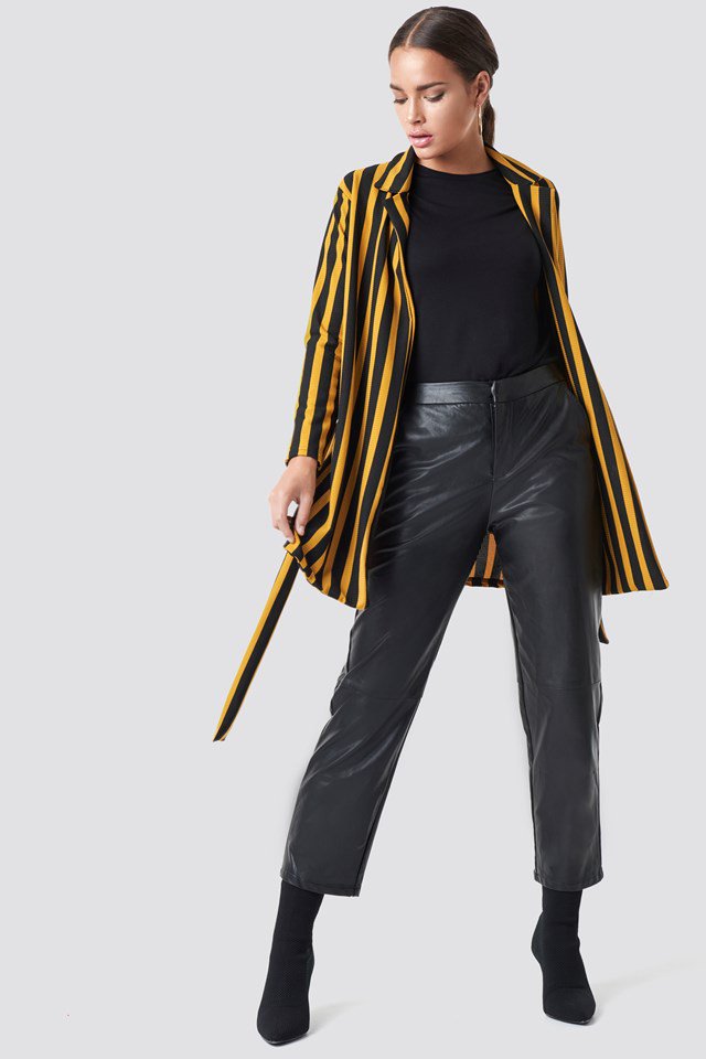 Tie Belt Blazer Outfit