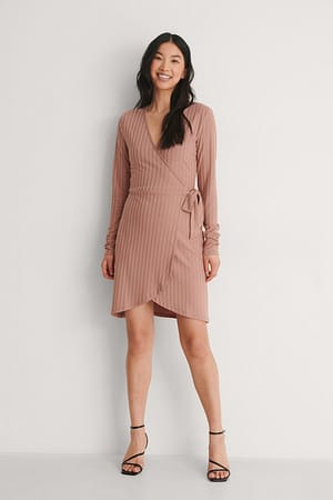 Long Sleeve Wrap Dress Outfit