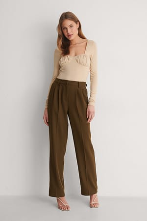 Trendyol Rouched Cup Detail Top Outfit