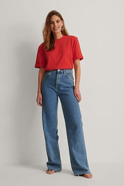 Shoulder Pad Boxy Tee Outfit